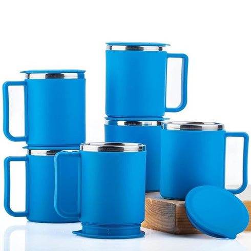 Stainless Steel Tea Cup | Coffee Mug 200 ml (Pack of 6)