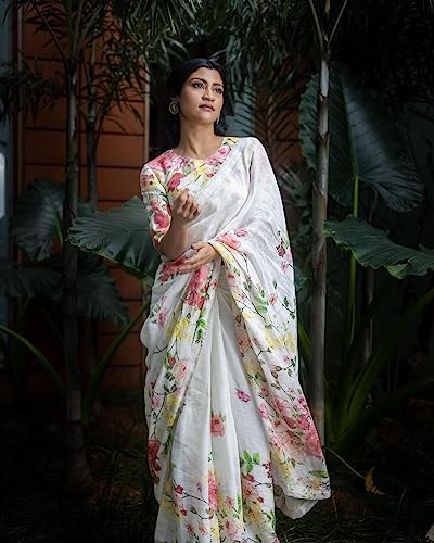 Vasthrlay Women's Cotton Kalamkari Wedding Saree With Blouse Piece