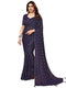Vasthrlay Georgette Printed Unstitched Maroon Saree