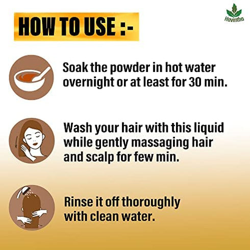 Havintha - Natural Herbal Powder Shampoo for Hair - 4 Types Shampoo