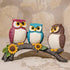 Beautiful Resin Owl Family Decorative Statue for Home Decor