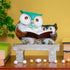 The Earth Store Lucky Book Reading Owls Statue Decorative Art Owls Resin Showpiece Home Decor