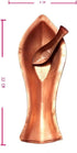 Pure Copper Kosha Kushi/Arghya Patra (4.7 Inch)