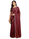 Vasthrlay Maroon Georgette Border Unstitched Saree