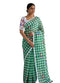 Vasthrlay Checks Floral Tassel Lightweight