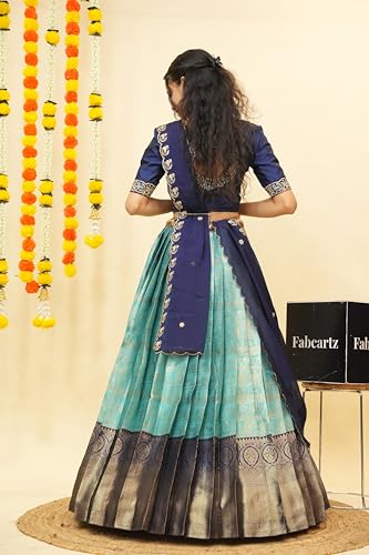 Vasthrlay Traditonal South Indian Unstitched Half Saree