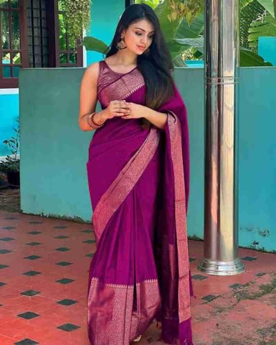 Vasthrlay Kanjivaram Kanchipuram Banarasi Yatri Saree With Blouse Piece