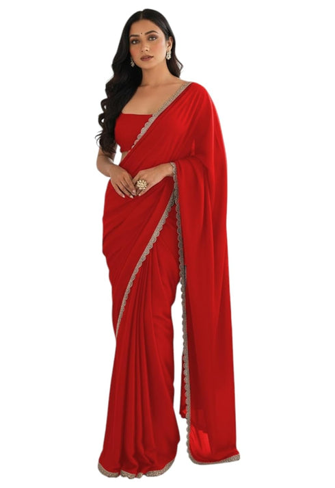 Vasthrlay Georgette Embroidery Traditional Az Ys Yuna Ethnic Wear