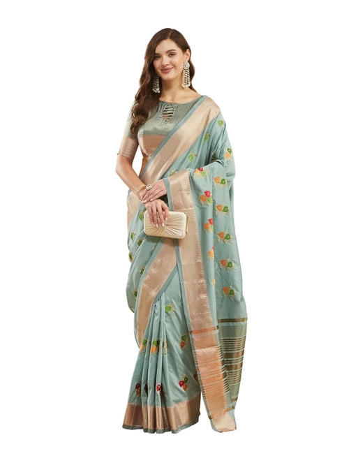 Vasthrlay Colourful Embroidery Saree