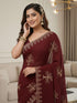 Vasthrlay Georgette Traditional Az Ys Pehenva Brown Rr Ethnic Wear