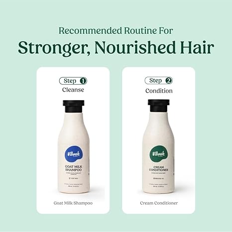 Vilvah Store Goat Milk Shampoo|nourishing Cream Conditioner