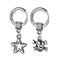 M Men Style Men Star Dangle Hoop Studs With Gothic Skeleton Head Dangle