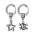 M Men Style Men Star Dangle Hoop Studs With Gothic Skeleton Head Dangle