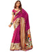 Vasthrlay Paithani Jacquard Unstitched Red Saree