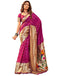 Vasthrlay Paithani Jacquard Purple And Golden Border Saree With Unstitched Blouse Piece