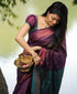 Vasthrlay Purple Kanjivaram Wedding Saree