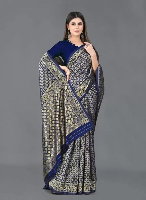 Vasthrlay Kanjivaram Unstitched Saree