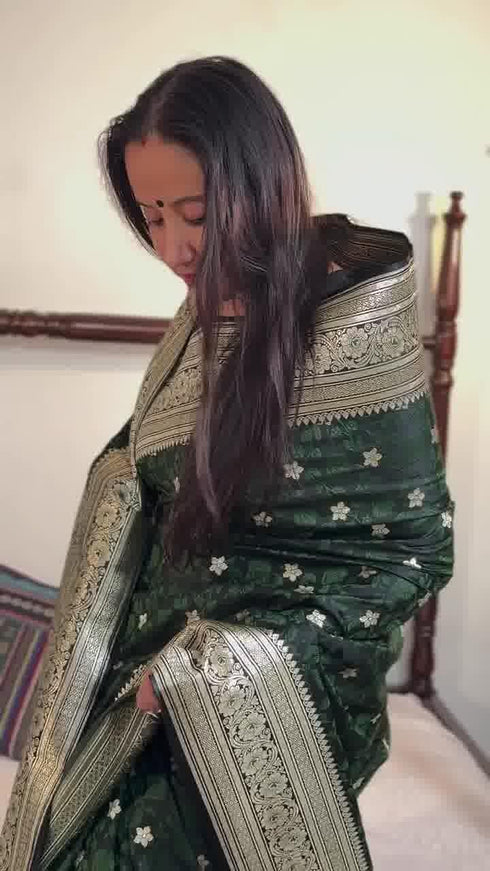 Vasthrlay Green Kanjivaram Saree