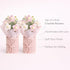 Set of 2 Pink Crochet Flower Bouquet