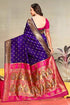 Vasthrlay Kanjivaram Chand Paithani Rama Pink Saree With Blouse Piece