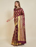 Vasthrlay Red Banarasi Traditional Unstitched Saree