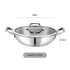 Healux 28cm Tiana Triply Wok with Glass Lid - 3.5L