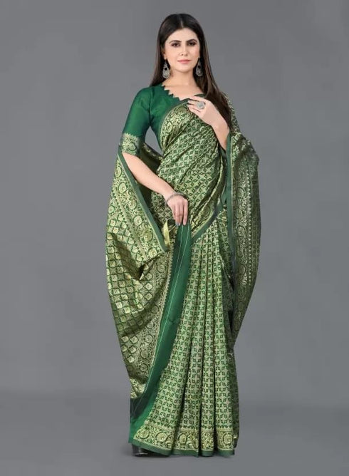 Vasthrlay Kanjivaram Unstitched Saree