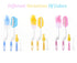Syga Baby Milk Bottle Nipple Straw Brush Sponge Nylon Cleaning Brush Cleaner Bottle Tong Set