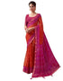 Vasthrlay Bandhani Printed Chiffon Orange Saree