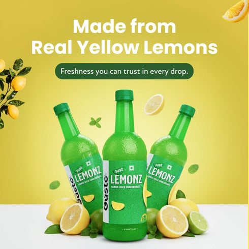 Gusto Foods Yellow Lemon Juice Concentrate | Fresh Lime Juice Extract