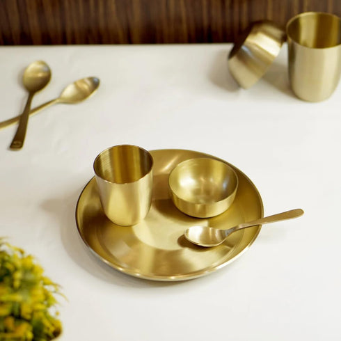 Bronze Baby Dinner Thali Set