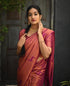 Vasthrlay Purple Banarasi Saree