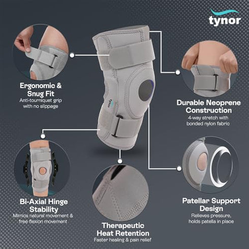 Knee Support Hinged for Joint Stability And Pain Relief | for Sports Gym Supports Injury Recovery