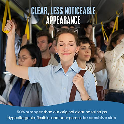 Style Make Breathe Right Extra Clear DrugFree Nasal Strips for Nasal Congestion Relief 44 Count