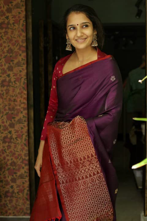 Vasthrlay Maroon Kanjivaram Saree