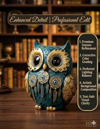 Evil Eye Owl Statue for Good Luck l Feng Shui & Vastu II Evil Eye II Showpiece for Home Decor