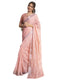 Vasthrlay Womens Printed Unstitched White Saree