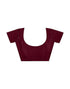 Vasthrlay Abstract Printed Maroon Saree With Unstitched Blouse Piece