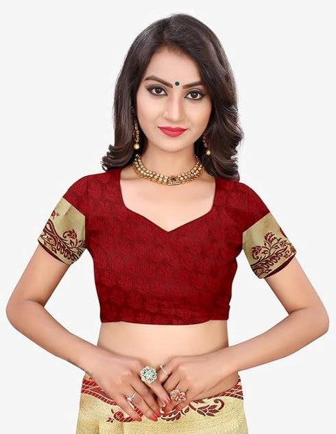 Vasthrlay Banarasi Red Ethnic Wear