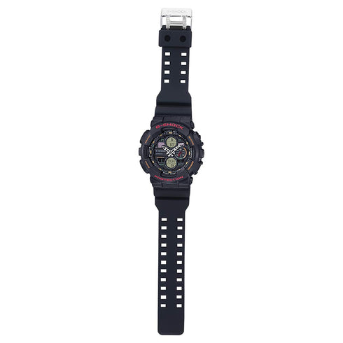 Casio G-Shock GA-140-1A4DR Analog-Digital Black Dial Men Watch Black Resin Strap (G976)