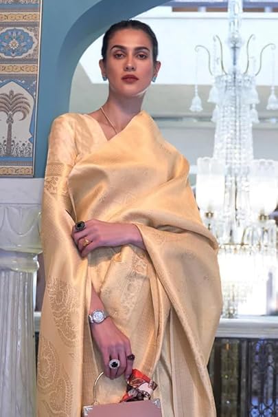 Vasthrlay Kanjivaram Banarasi Festival Unstitched Saree