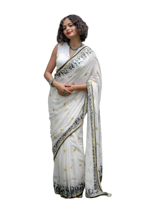 Vasthrlay Printed Contrast Lightweight Kalamkari