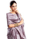 Vasthrlay Womens Kanjivaram Unstitched Dusty Pink Saree