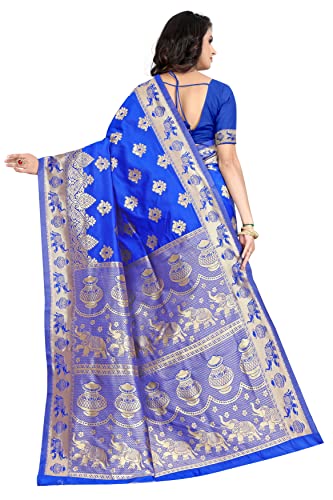 Vasthrlay Kanjivaram Banarasi Collections Pari9016 Saree With Blouse Piece