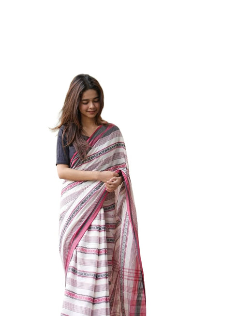 Vasthrlay Striped Border Lightweight Breathable