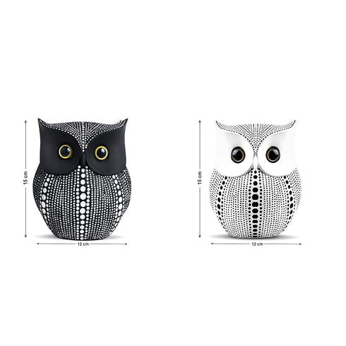 Lucky Owl Handicraft Resin Art Figure Showpiece
