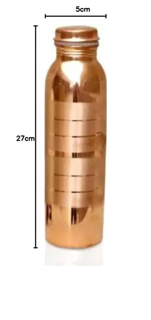 Copper Stylish Bottle 900 ML (Plain Touch)