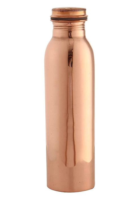 Hammered and Plain Copper Water Bottle Combo Set, 900Ml
