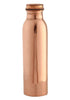 Hammered and Plain Copper Water Bottle Combo Set, 900Ml
