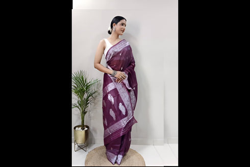 Vasthrlay Cotton Unstitched Saree